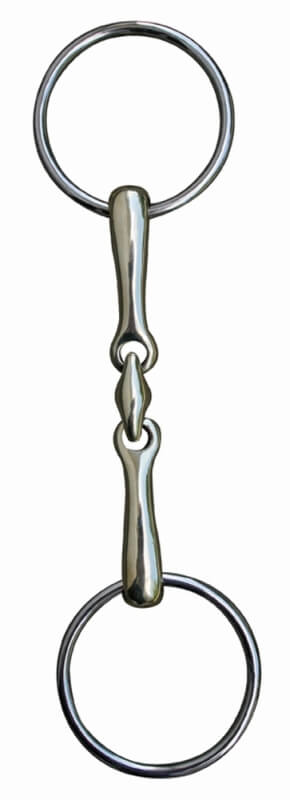 Start-Olivenhohlstab, 21 Mm Doppelt Gebrochen, Kupferverbinder, Edelstahl, Olivenkopfgebiss, Olivenkopftrense, Edelstahlring, Hohl, Leicht (11,5