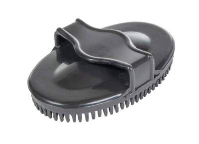 HKM Massage Gummistriegel 12,5 x 8 cm, schwarz