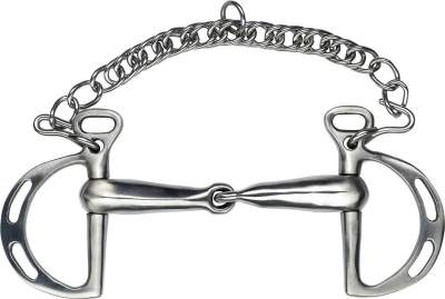 FEELING Springkandare gebrochen mit Schlitzen aus satiniertem Edelstahl