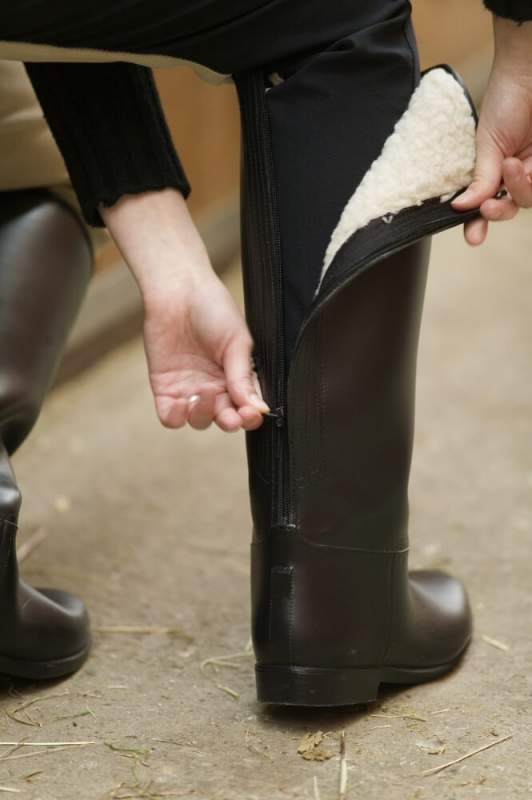 Bottes D'Équitation USG Happy Boot Starter - Bottes PVC Imperméables Noires, Confort Et Résistance Pour Cavaliers