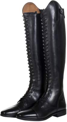 Stivali Impermeabili Similpelle HKM Reitstiefel-Damen Standard-mit Elastikeinsatz, Stivali Da Cavallerizzi Donna Stivali Equitazione Elastico - 2