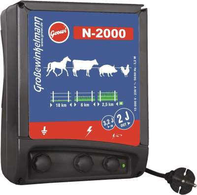 Weidezaun Netzgerät Growi N-2000, 230 Volt