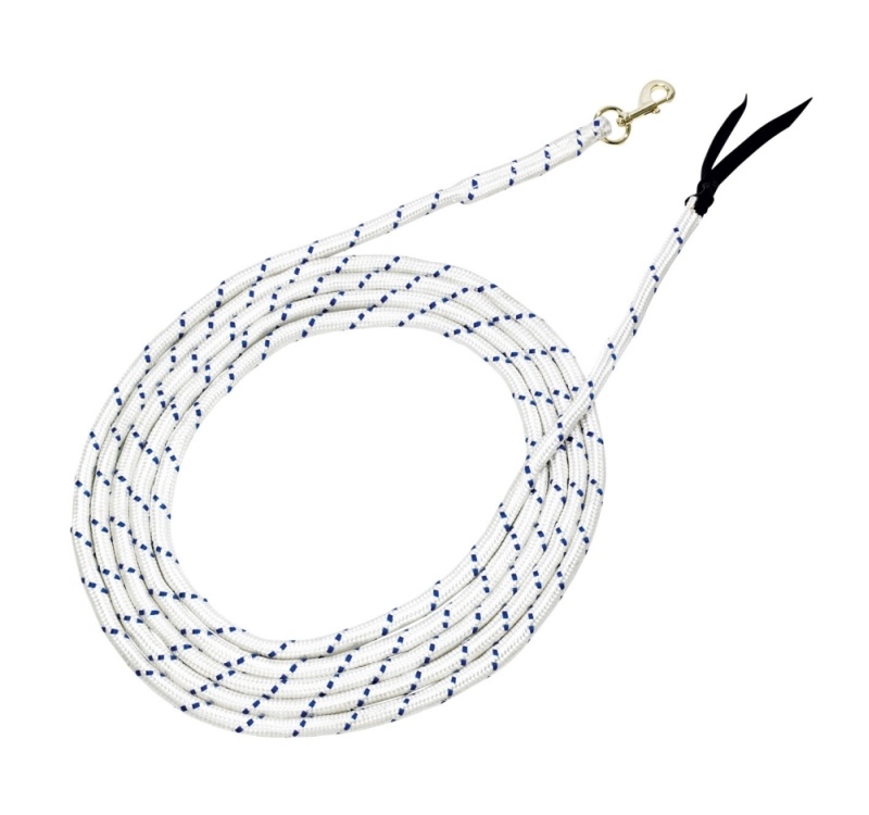 BUSSE WILDHORN Westernrope PROFI, extra lang, Länge 700 cm, weiß/blau