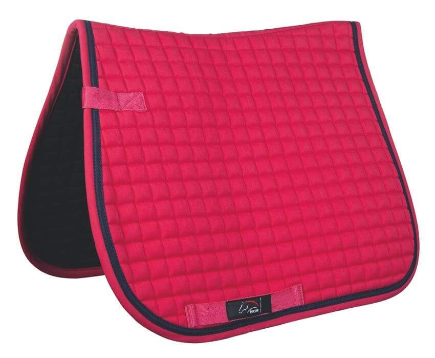 WALDHAUSEN Bare-Back-Pad Coussin D'Équitation à Dos Nu Bleu/Rouge - Avec Étriers Et Sangle - Taille Unisize