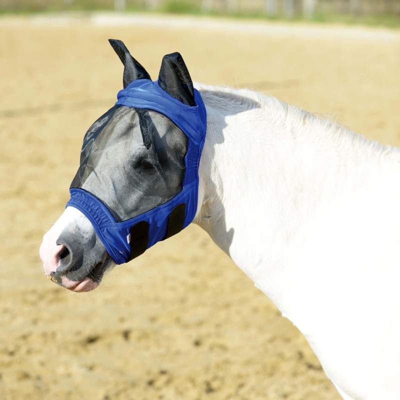 HKM Streichkappen Für Pferde Hinterbeine | Softopren Schutzbeine Dunkelblau/Beige